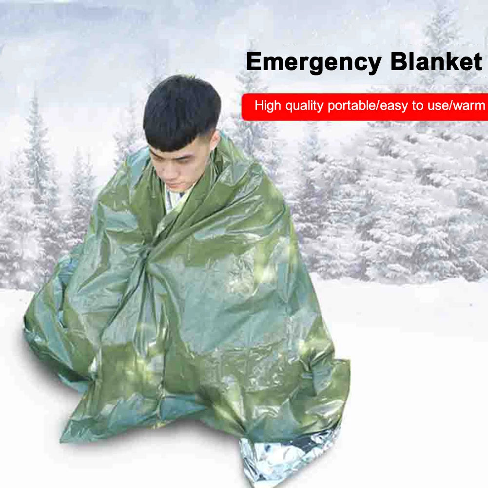 Trail Gear Accessories: 1-10 PC Emergency Thermal, Windproof Foil Survival Blanket / Rungear