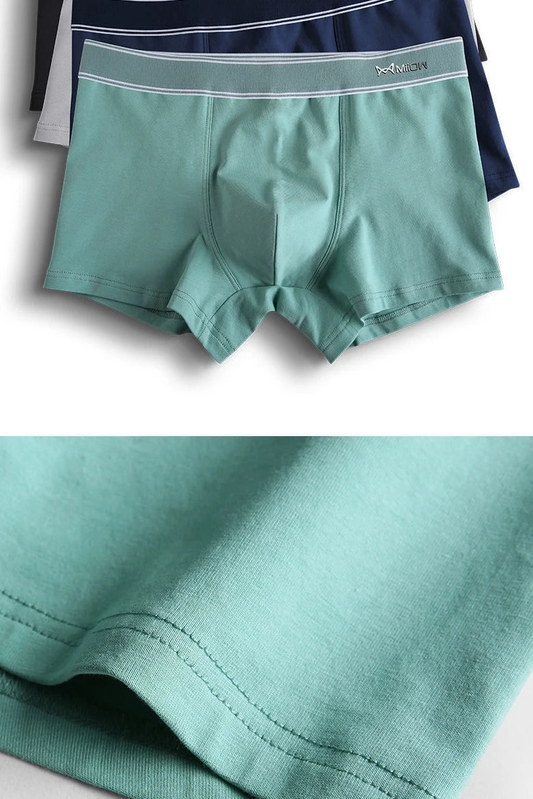 Men's Running Apparel: MiiOW 3PC Cotton, Breathable, Graphene Antibacterial Boxer Trunks / Rungear