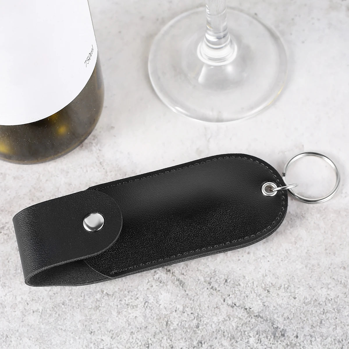 Safety Gear Accessories: PU Leather, Mini Portable Pepper Spray Keychain Pouch for Self Defense / Rungear