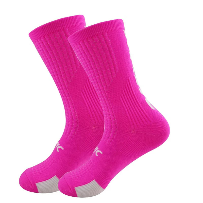 Running Compression Gear: 5 PR Men's Mid Tube, Breathable, Running and Hiking Compression Socks / Rungear