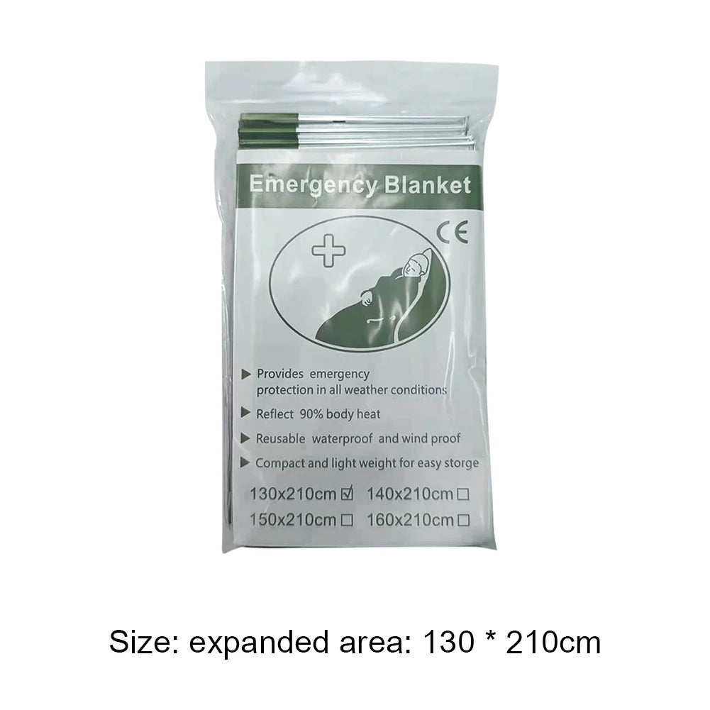 Trail Gear Accessories: 1-10 PC Emergency Thermal, Windproof Foil Survival Blanket / Rungear