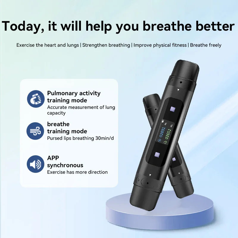 Running Tech Accessories: Bluetooth, Electronic Breath Spirometer, Trainer Exhalation Inhalation Trainer / Rungear
