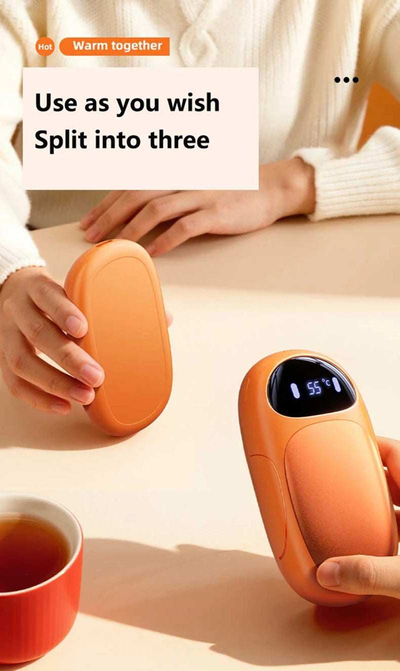 Dual Magnetic Rechargeable Hand Warmer Portable Electric Hot Pack Heater For Winter