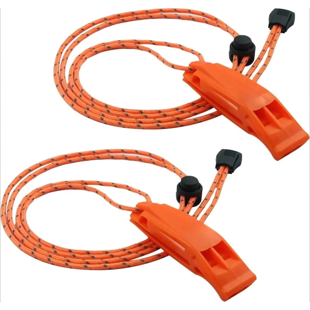Safety Gear Accessories: Emergency Whistle with Lanyard Loud Safety Survival Whistle for Outdoor Rescue / Rungear
