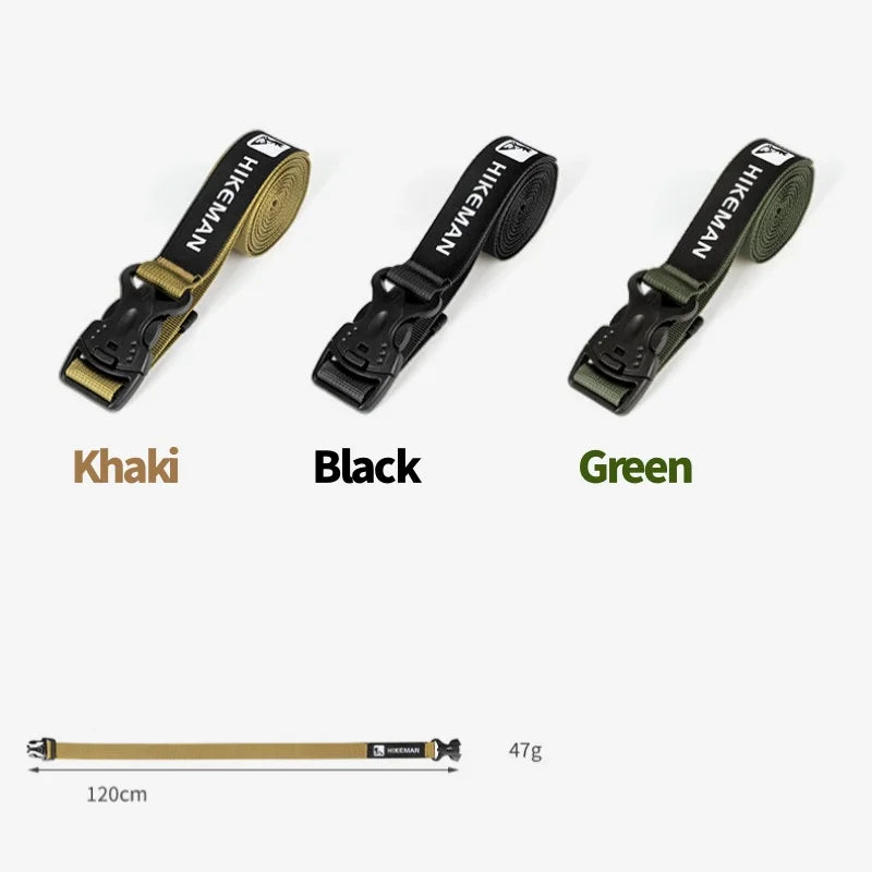 HIKEMAN 120cm Luggage Straps Outdoor Hiking Camping Travel Clothing Paing Tightening Fixed Strap Adjustable Packing Gear
