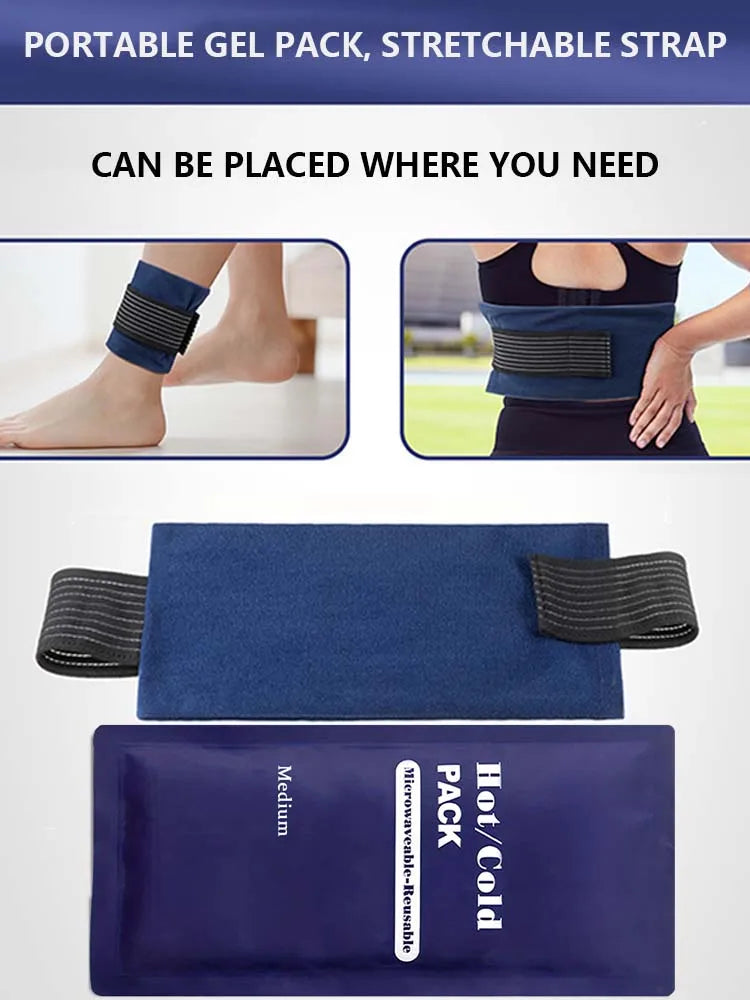 Recovery Gear Accessories: Reusable, Microwaveable Hot Cold Therapy Pack Gel Pad for Emergency Pain Relief / Rungear
