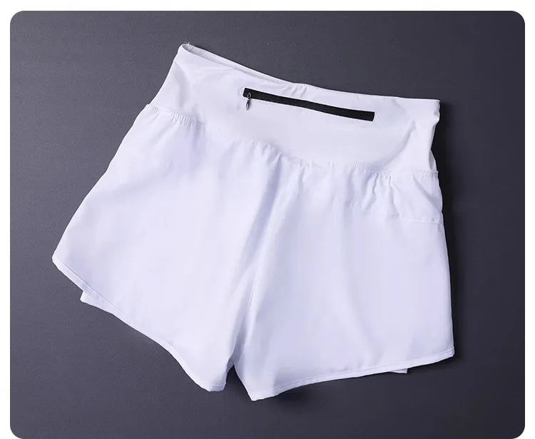 Women's Quick Dry Shorts: Lightweight, Breathable, Split Side 2 in 1 Fitness Shorts with Pockets / Rungear