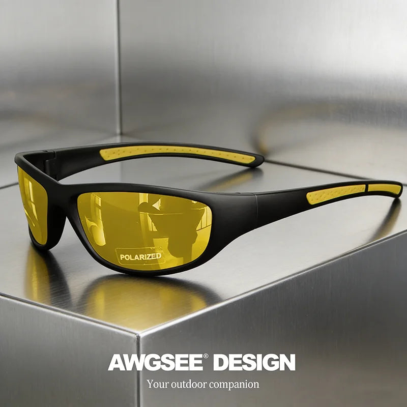 Sunglasses Running Gear: Unisex, Polarized TAC Lens, Anti Glare, Soft Silicone, Non-Slip, Temple Outdoor Eyewear UV400 / Rungear