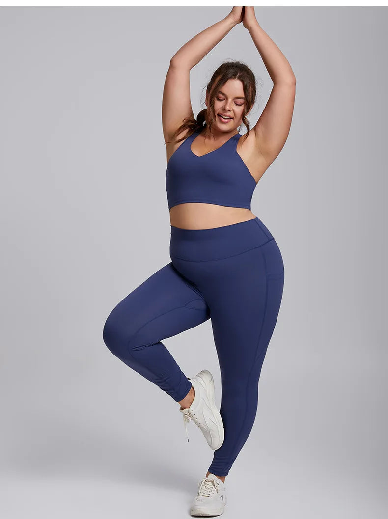 Women's Activewear Sets: 1/2PC Plus Size, Super Stretch Sports Bra Gym Leggings Fitness Suit S-3XL / Rungear