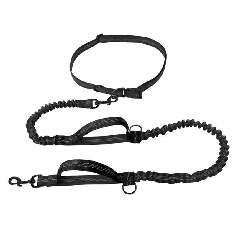 Dog Gear Accessories: Reflective, Hands Free, Retractable Belt Dog Leash with Adjustable Waist Rope For Outdoor Running / Rungear