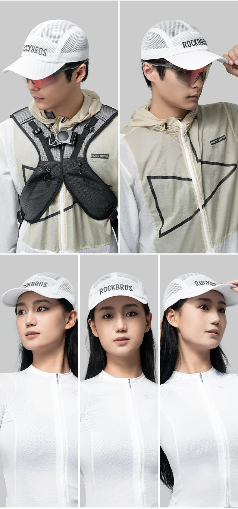 Summer Hat Accessories: ROCKBROS Lightweight, Breathable, Quick-Dry, UV Protection Sports Cap / Rungear
