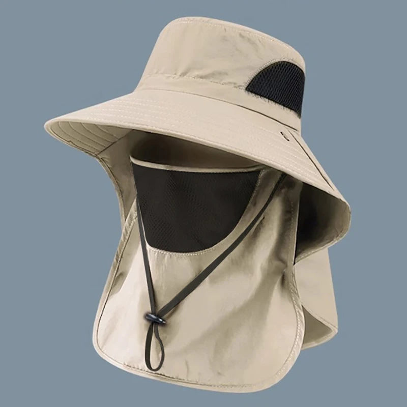 Summer Hat Gear: UV Protection, Outdoor Bucket Hat with Neck Flap Cap For Hiking, Outdoors / Rungear