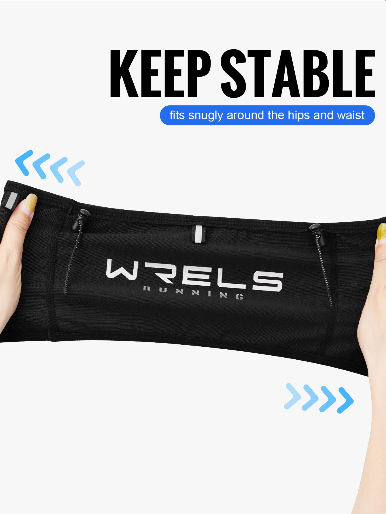 Running Belt Gear: WRELS, Multi-Functional, Large Capacity, Breathable, Invisible Running Waist Bag / Rungear
