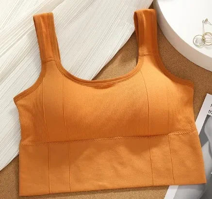 Breathable Anti-Sweat Shockproof Seamless Push Up Sports Bra Crop Top For Running, Hiking, Walking Fitness Yoga  Workout