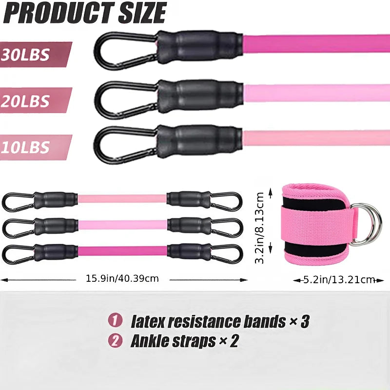 Recovery Gear Accessories: Fitness Workout Exercise Equipment Ankle Weight Straps, Elastic Fitness Bands / Rungear
