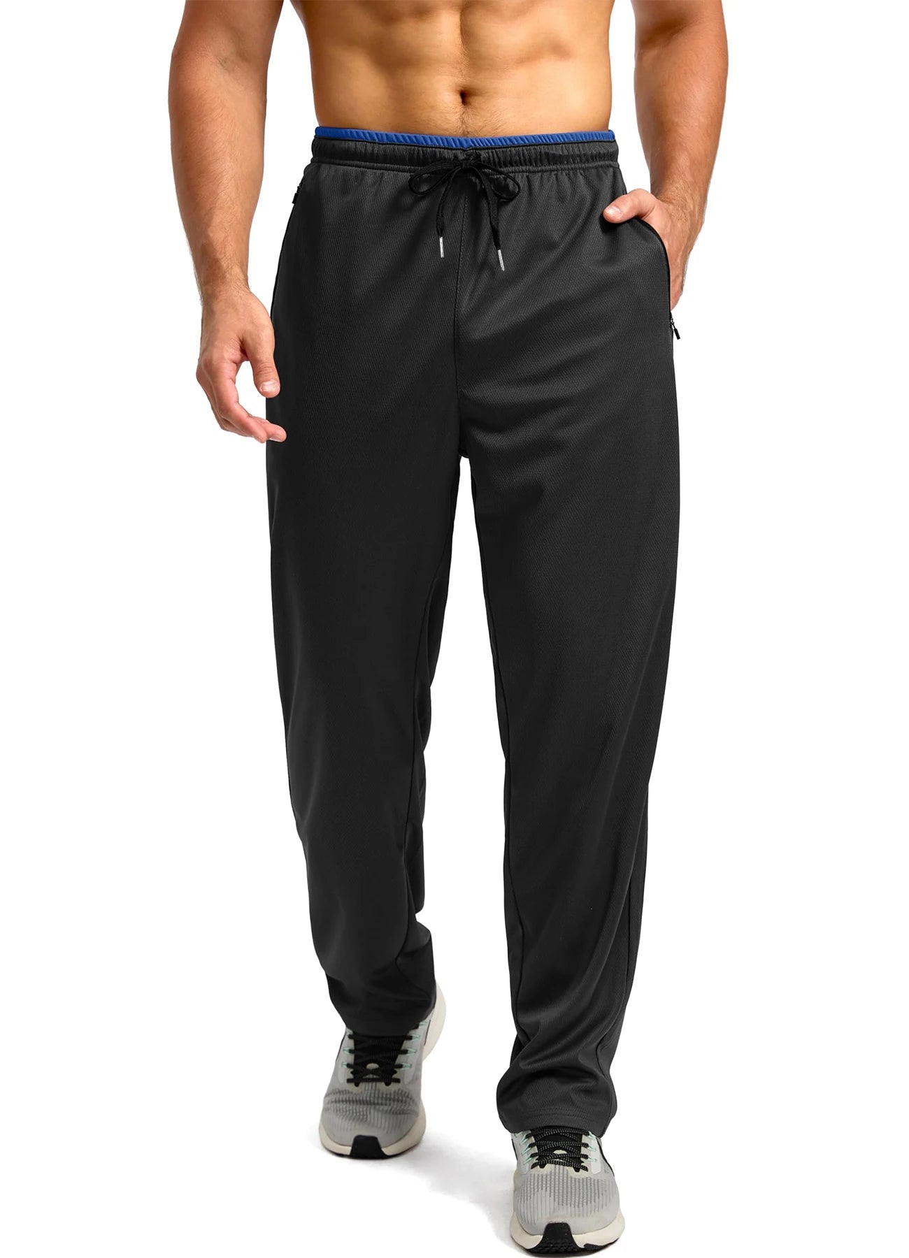 Men's Quick Dry Apparel: Breathable, Lightweight Activewear Pants with Elastic Waist And Zipper Pockets / Rungear