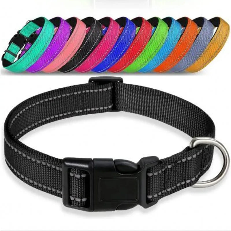 Reflective Breathable Adjustable Neoprene Dog Collar For Medium Large Dogs