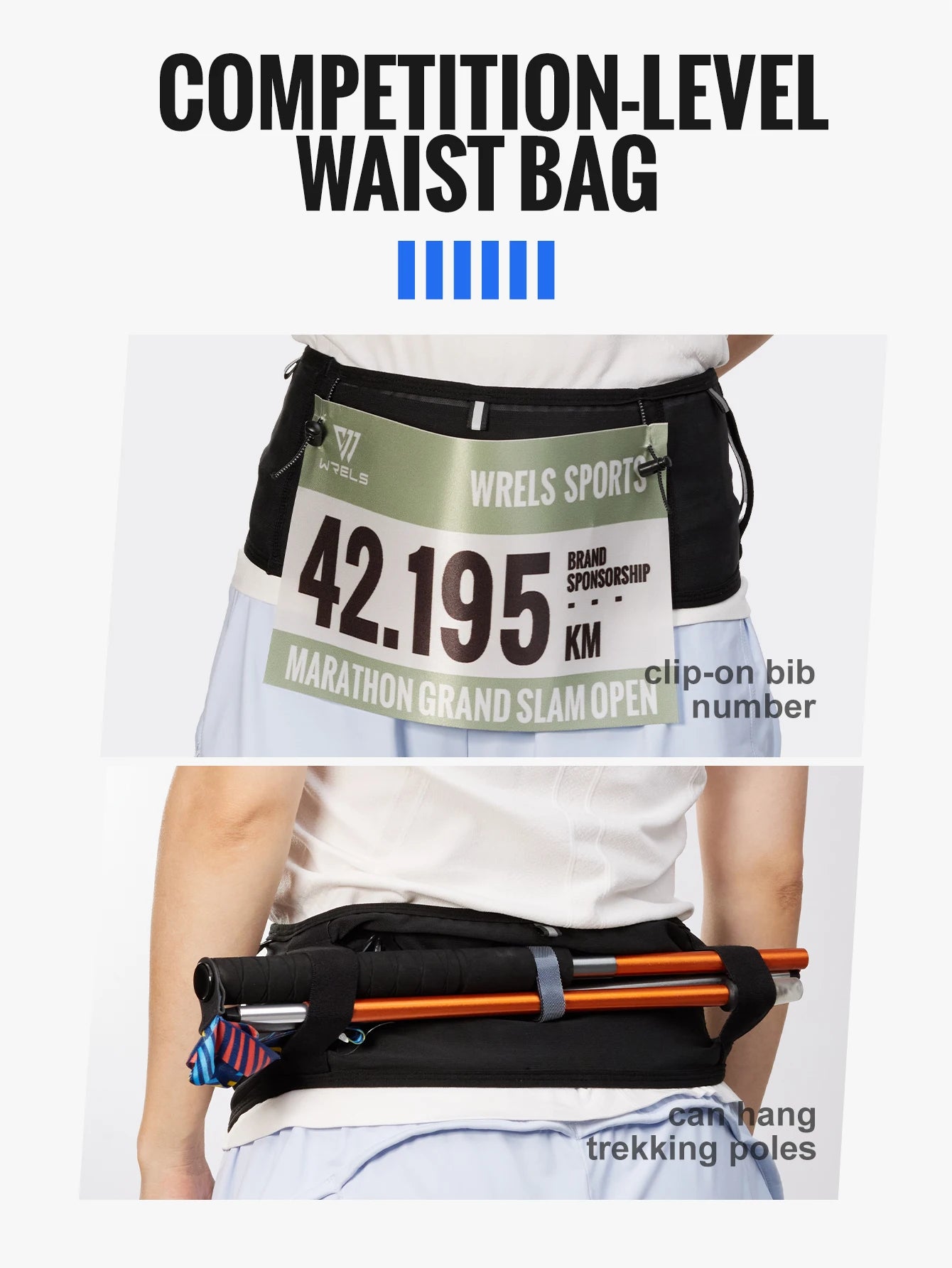 Running Belt Gear: WRELS, Multi-Functional, Large Capacity, Breathable, Invisible Running Waist Bag / Rungear