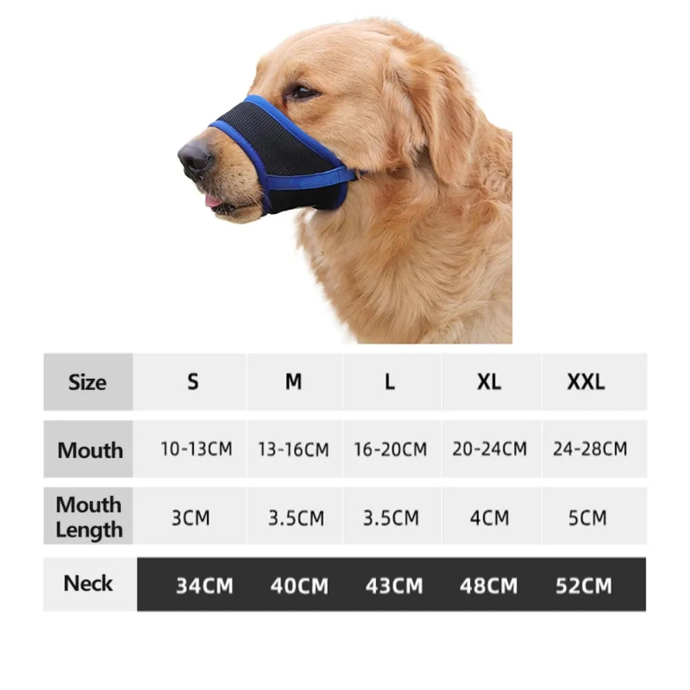 Outdoor Dog Accessories: Mesh, Breathable, Soft Nylon, Dog Muzzle Anti Biting, Barking, Chewing For Small Medium Large Dogs / Rungear
