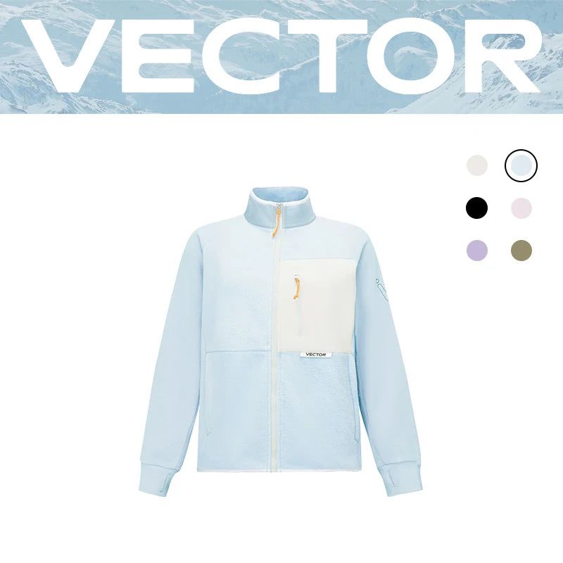 Unisex Winter Jackets: VECTOR Unisex Fleece, Contrast Sleeve, Warm Winter Sweatshirt Jacket / Rungear