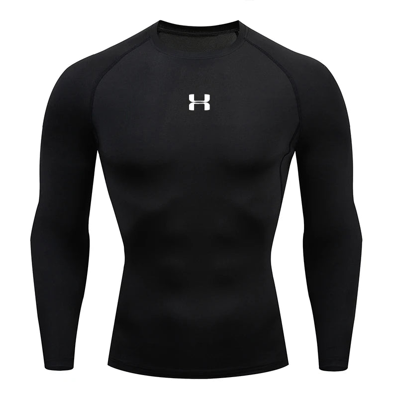 Men's Compression Apparel: Long Sleeved, Compression, Jogging Athletic Fitness Sports T-Shirt / Rungear