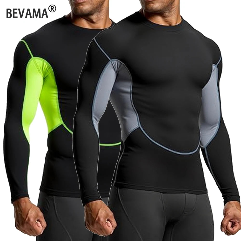 Men's Compression Shirts: Quick Dry, Long Sleeved, Training Sports Shirt / Rungear
