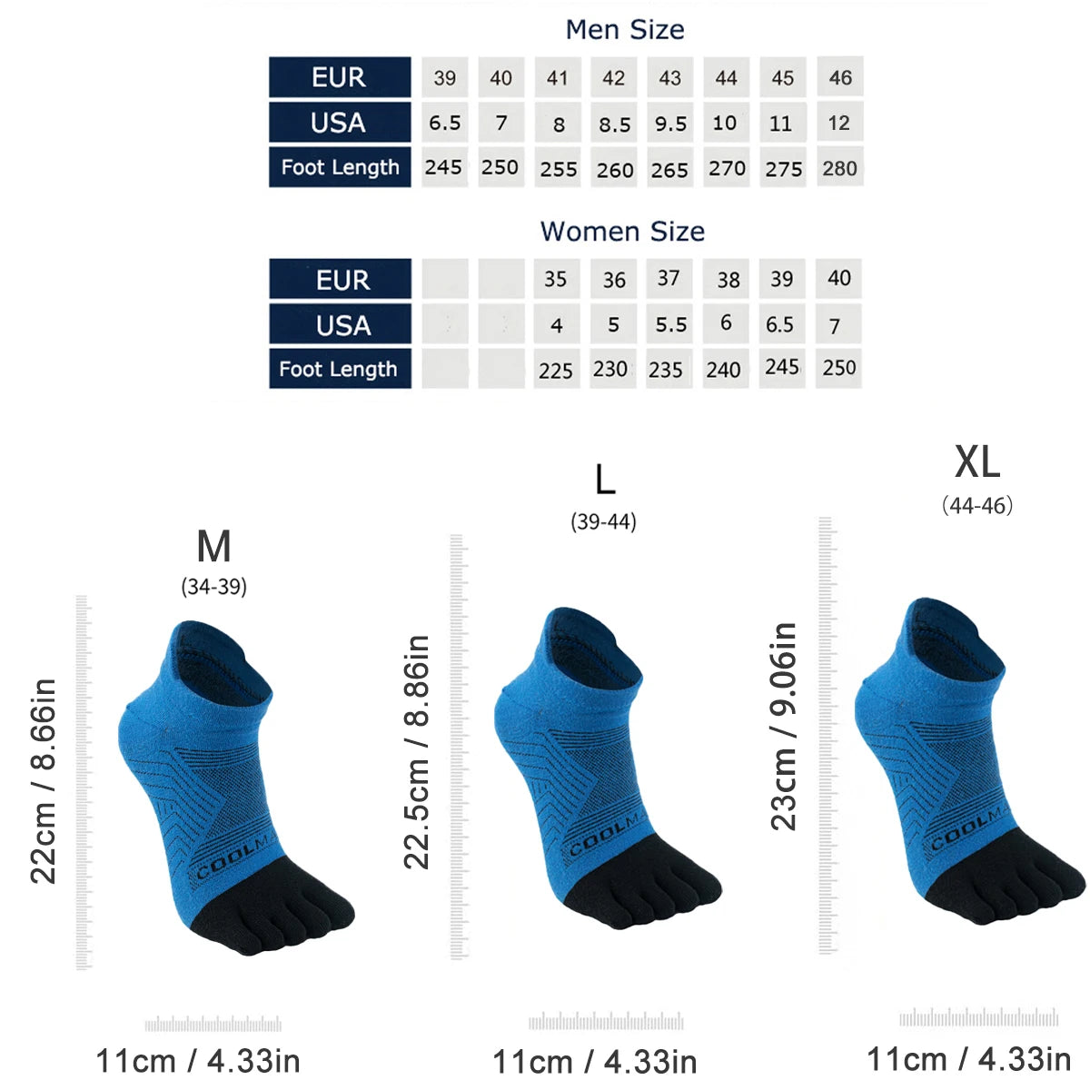 Summer Thin Breathable Quick Dry Athletic Five Toe Sports Socks For Men And Women