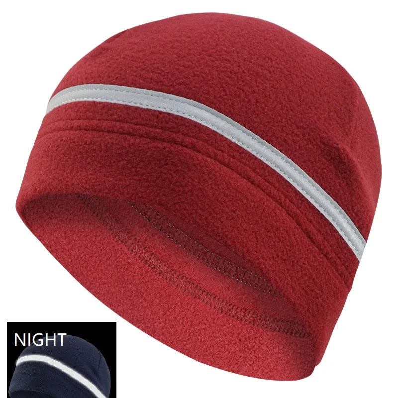 Reflective Hat Gear: High Visibility Safety Beanie, Reflective Knit, Ribbed Warm Winter Hats for Night Running, Hiking, Cycling / Rungear