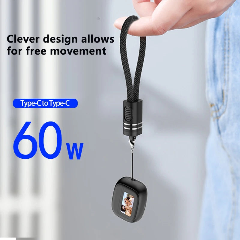 Tech Gear Accessories: Portable USB Type C Short Charger Cable, 60W Super Fast Charging Cord For Phone MacBook, Android / Rungear