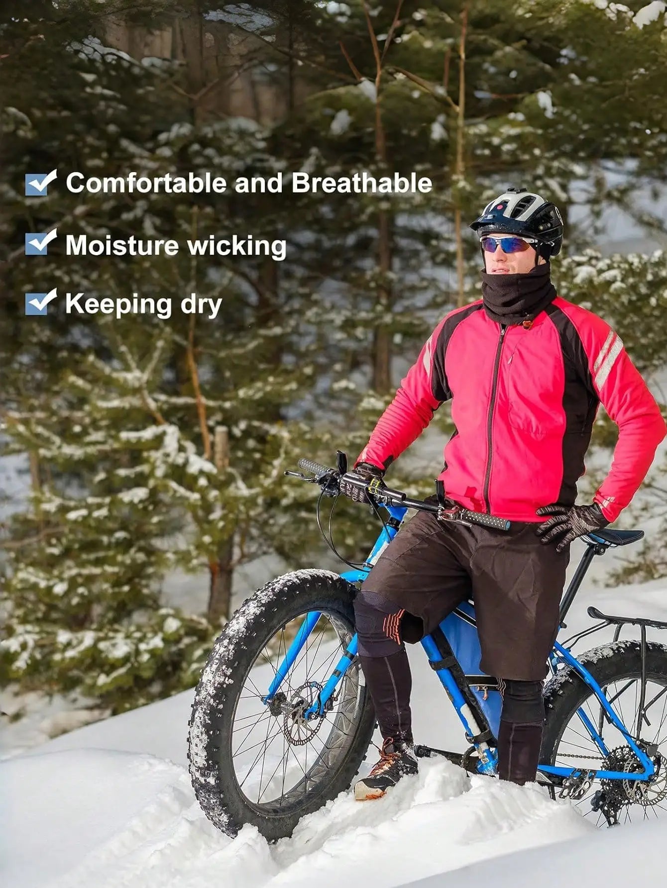 Unisex Thick Fleece Lined Winter Warm Neck Gaiter – Knitted Neck Warmer