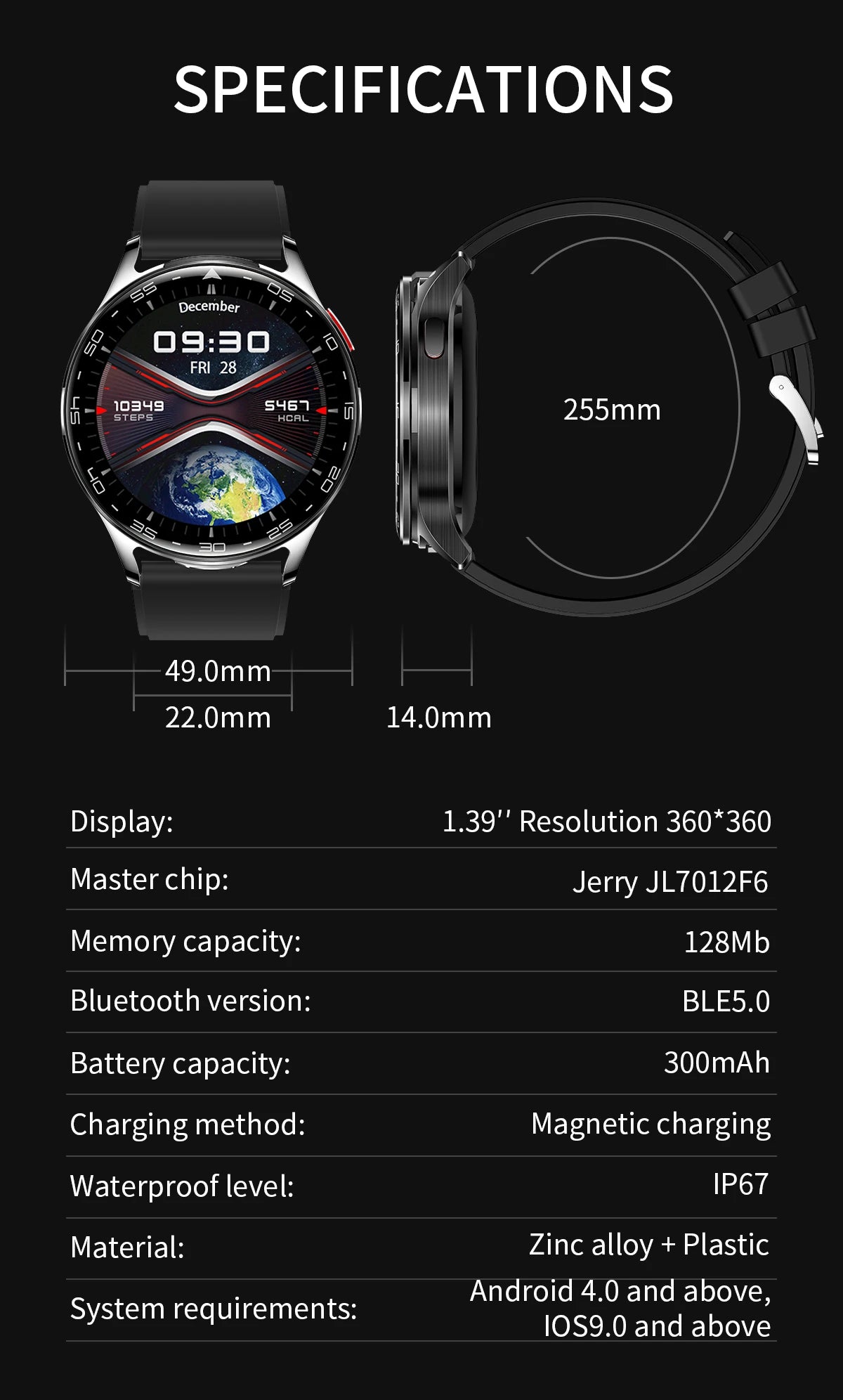 Running Tech Gear: New TWS 2-in-1 Bluetooth Smart Watch With Earphones HIFI 9D For Android iOS / Rungear