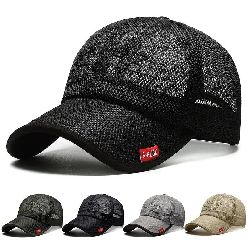 Summer Hat Gear: Unisex, Mesh, UV Protection, Breathable, Baseball Visor Cap for Outdoor Sports / Rungear
