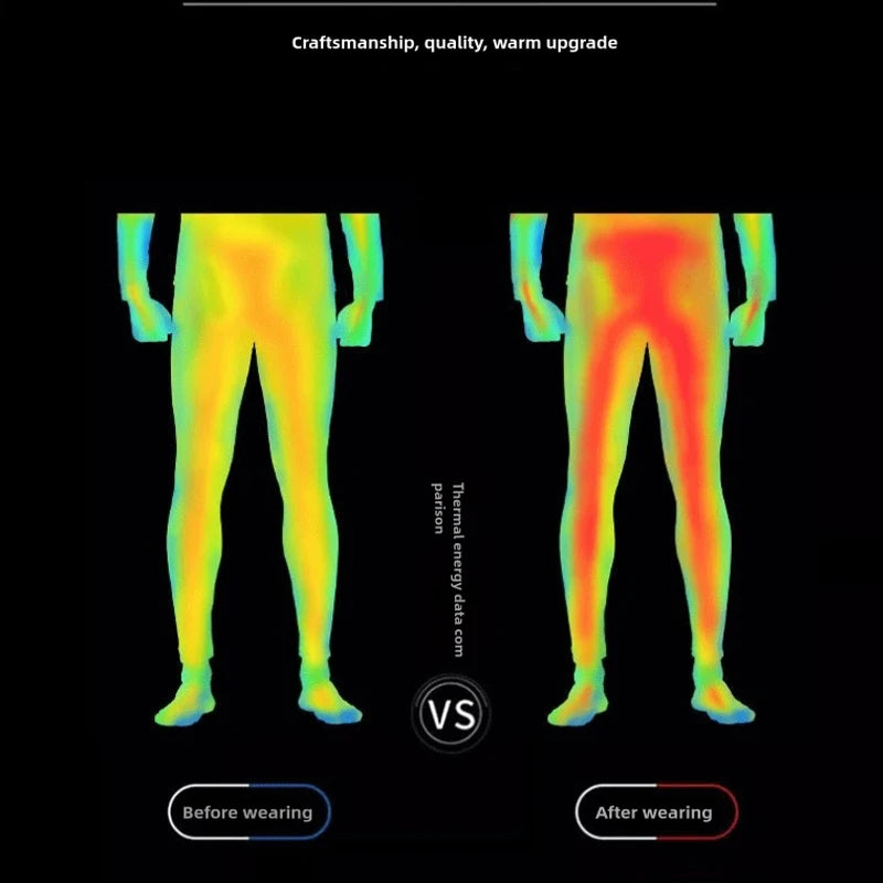 Men's High Stretch Winter Fleece Sports Fitness Training Leggings