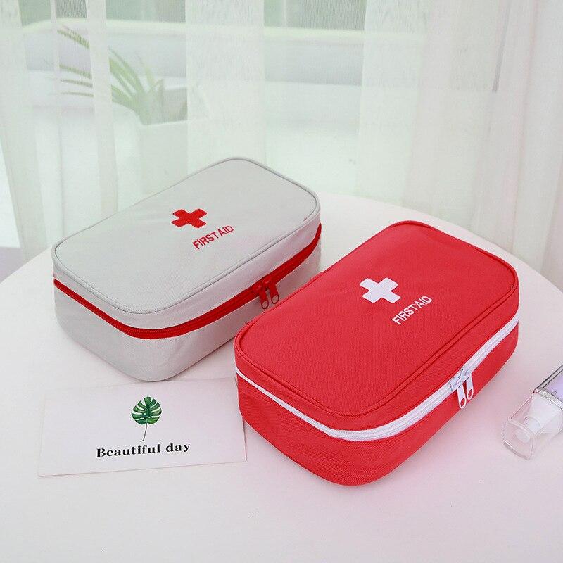 Portable Medium Empty Emergency First Aid Survival Pills Bag for Car Travel, Camping, Hiking
