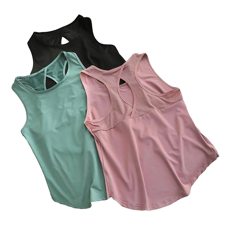 Women's Moisture-Wicking Running Shirts:  Loose Sleeveless Quick-Dry Tank Tops / Rungear