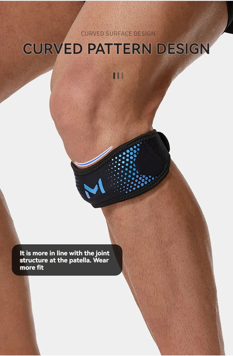 Recovery Gear Accessories: GTUBIKE 1PC Patella Knee Strap, Adjustable Knee Stabilizer Support Band for Outdoor Sports / Rungear