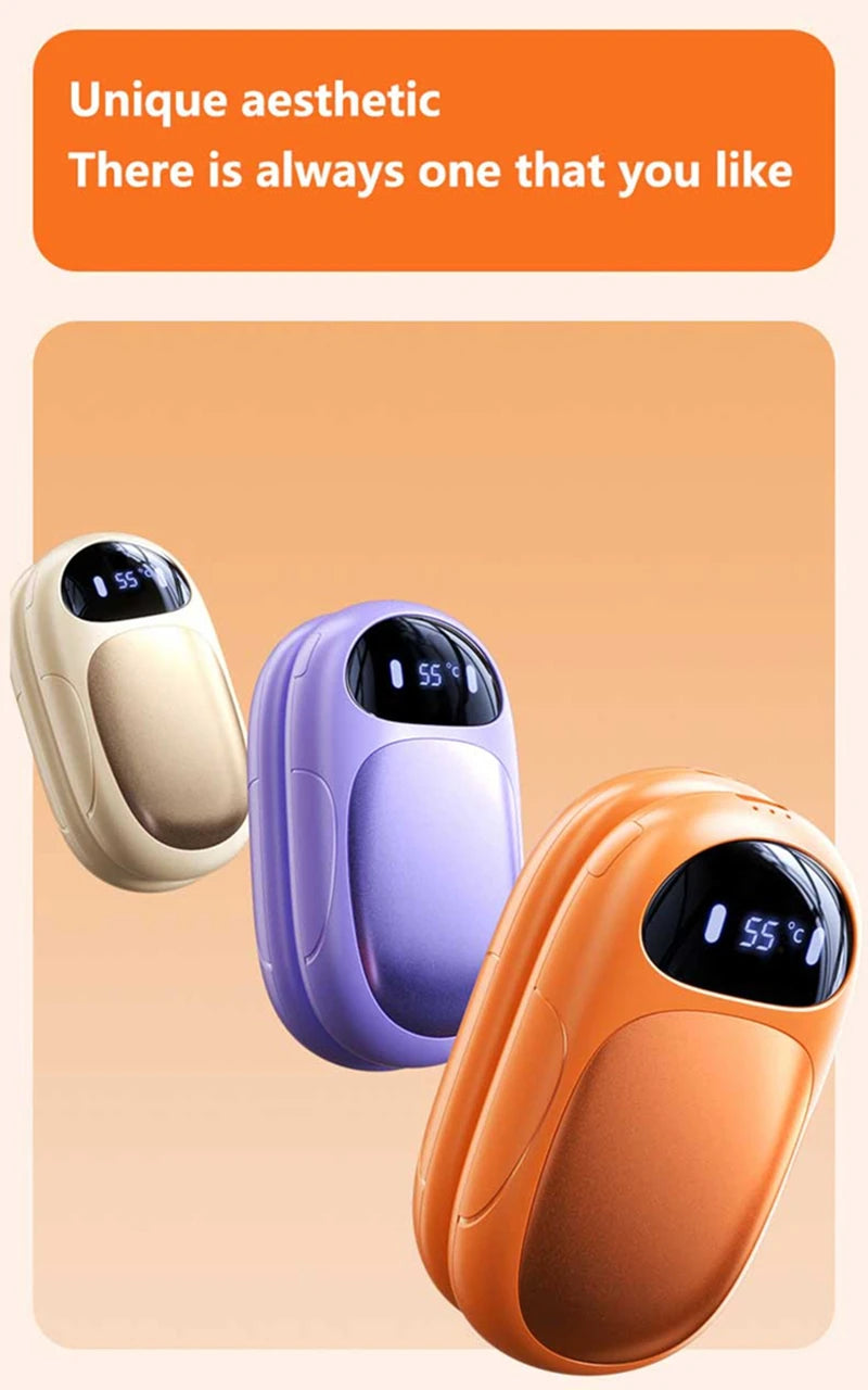 Dual Magnetic Rechargeable Hand Warmer Portable Electric Hot Pack Heater For Winter