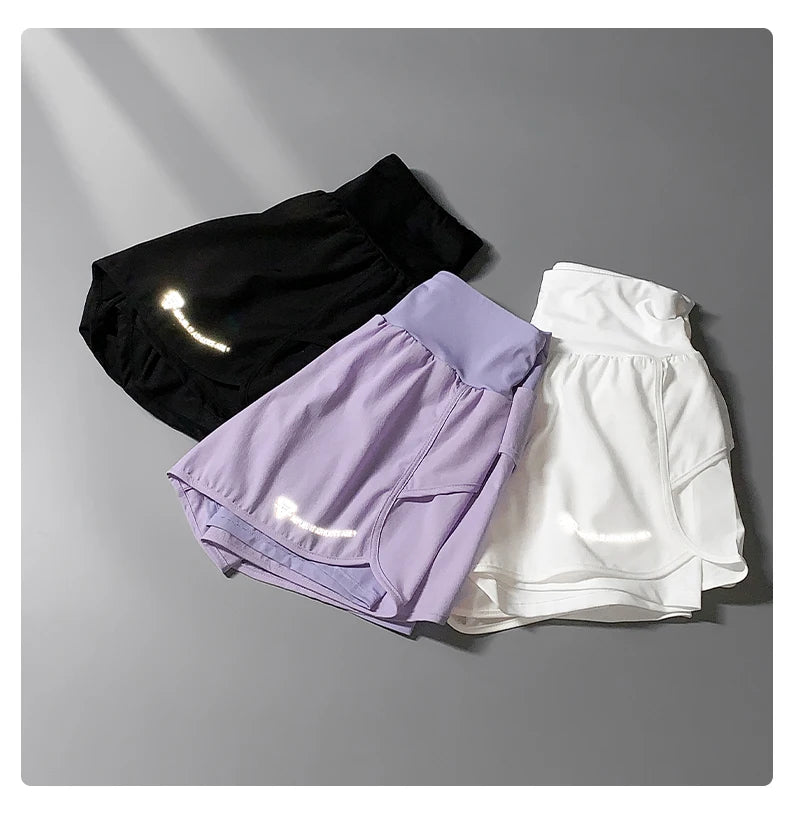 DRUR 2 In 1 High Waist Pants With Pockets Fitness Running Women Shorts Sportwear 2025