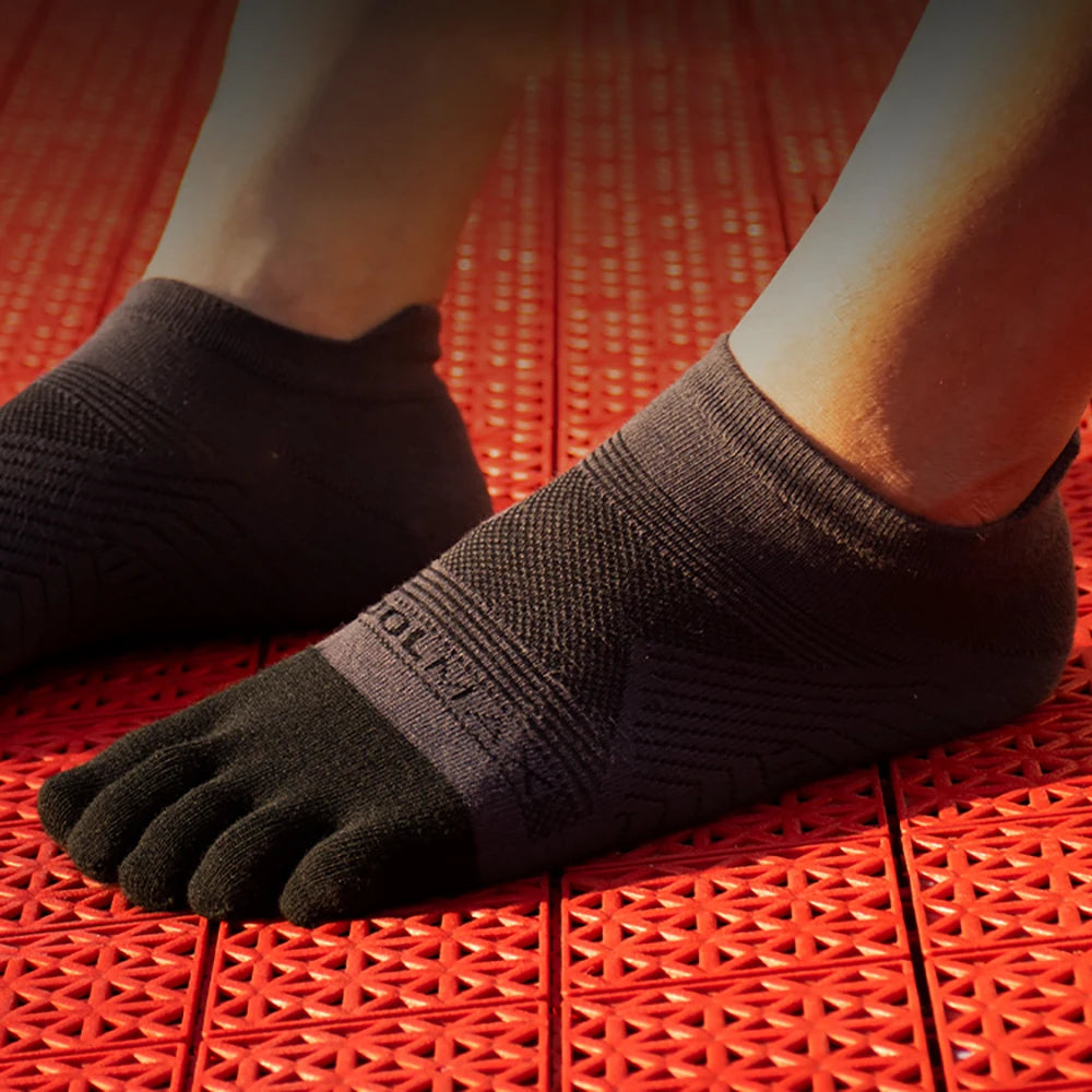 Quick-Dry Sock Accessories: Unisex Summer Thin, Breathable, Quick-Dry Athletic Five Toe Sports Socks / Rungear