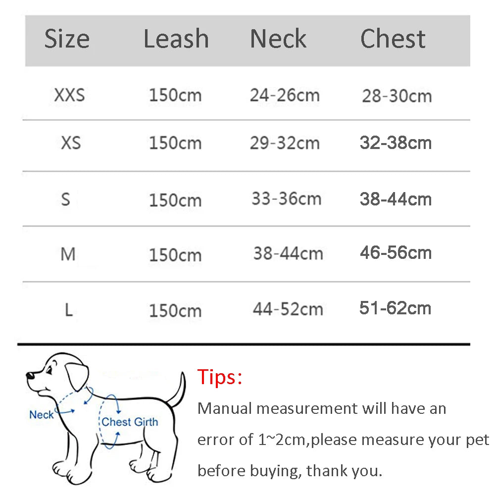 Adjustable Dog Harness Leash Set for Small Dogs