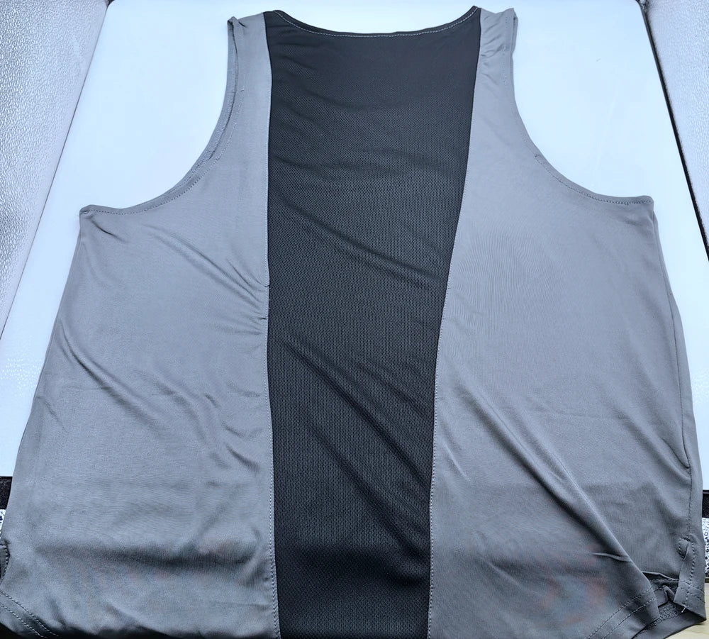 Men's Quick-Dry Apparel: Sleeveless, Breathable Mesh, Quick-Dry Workout Fitness Tank Top Singlet / Rungear