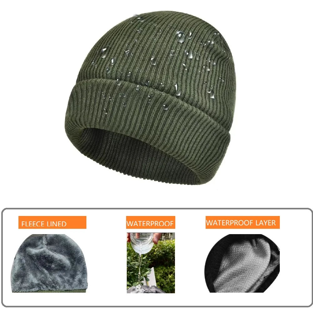 Reflective Hat Gear: High Visibility Safety Beanie, Reflective Knit, Ribbed Warm Winter Hats for Night Running, Hiking, Cycling / Rungear