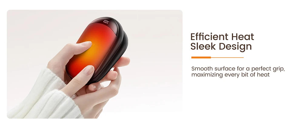 Portable 2-in-1 Rechargeable Magnetic Electric Hand Warmers with Digital Display