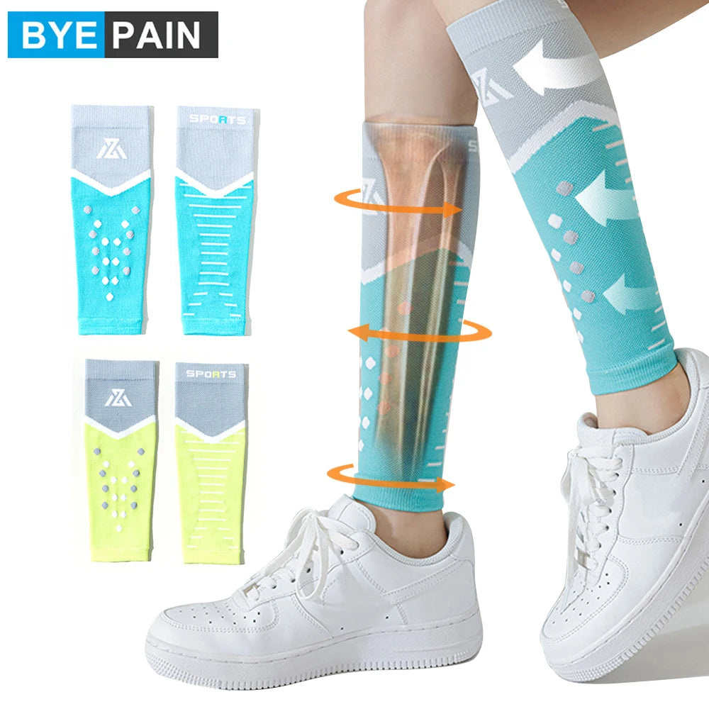 Compression Apparel Gear: 1Pair Unisex, Footless Calf Compression Sleeve Socks for Shin Splint &Varicose Vein / Rungear