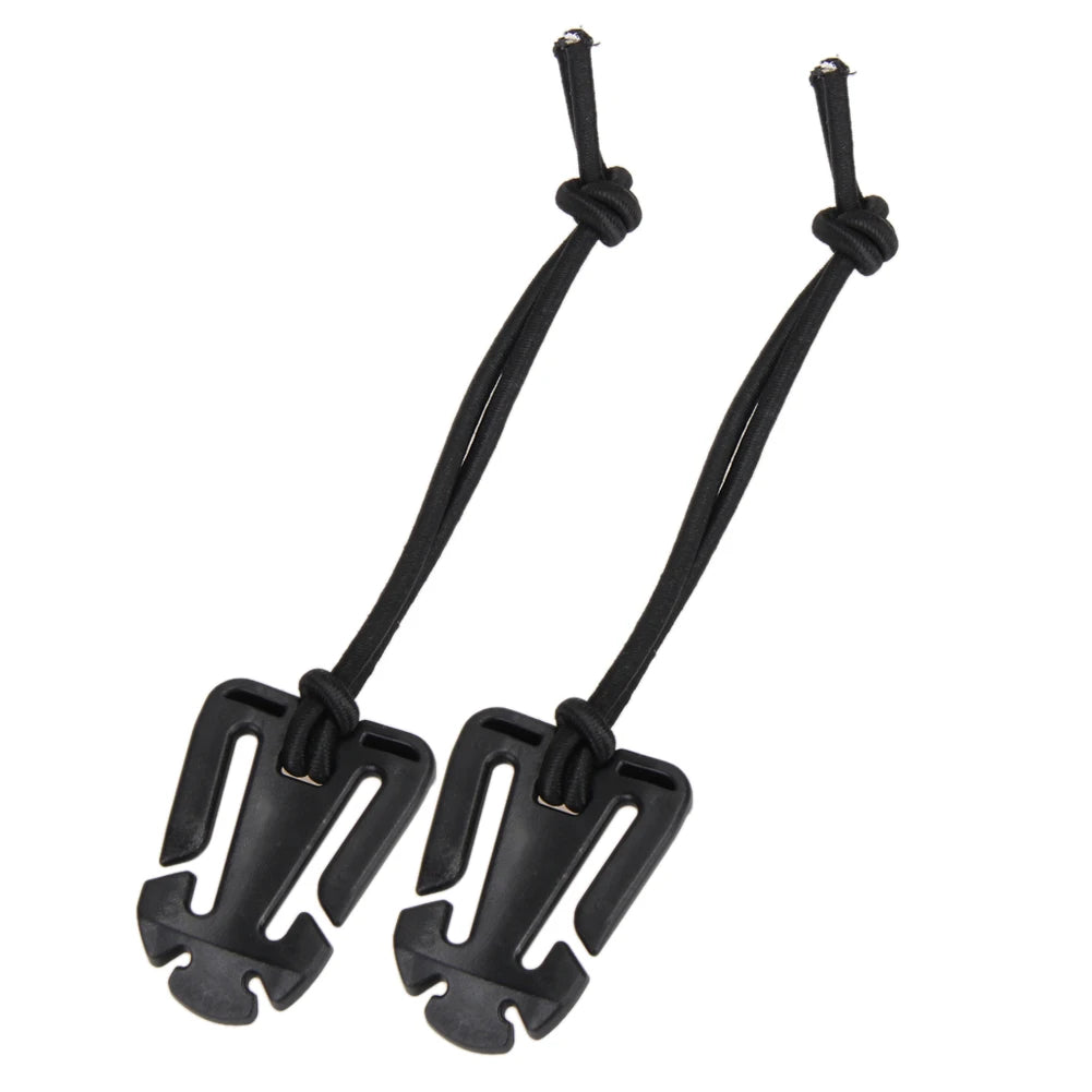 Trail Gear Accessories: 2PC Backpack Buckle Clamp Carabiner, Nylon Bag Hanger Hook / Rungear