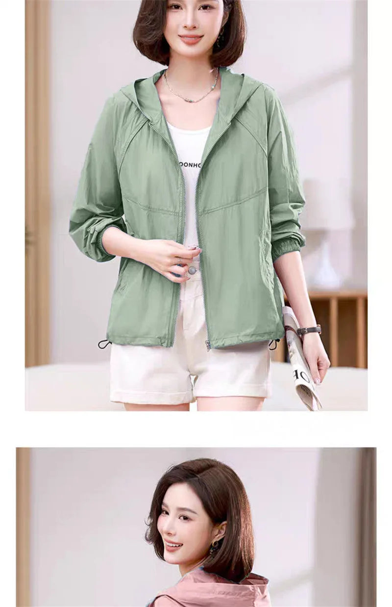 Women's Lightweight Jackets: Thin, Breathable, Sun-Protective Summer Sports Outwear Jacket / Rungear