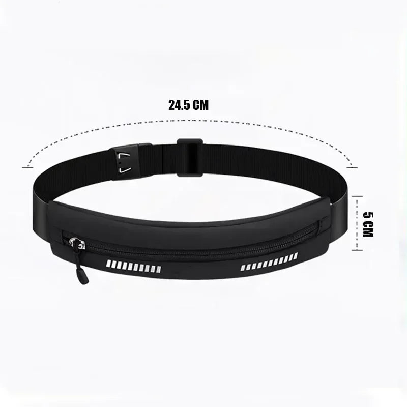 Running Belt Accessories: Adjustable, Reflective, Waterproof, Running Sports Waist Bag with Zipper Pocket for Jogging Fitness / Rungear