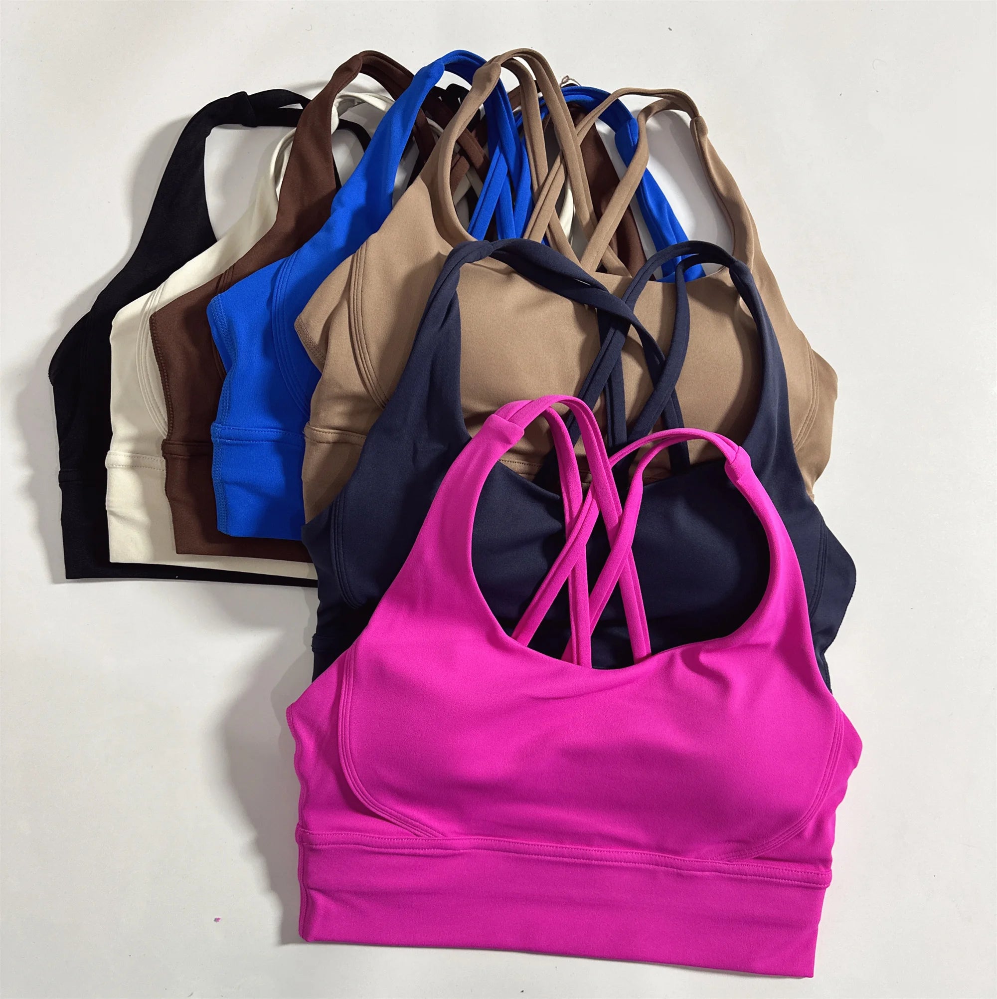 Women's Bra Apparel: Solid Color, High Strength Shockproof, Soft Cross Back, High Strength Shockproof, Fitness Sports Bra / Rungear