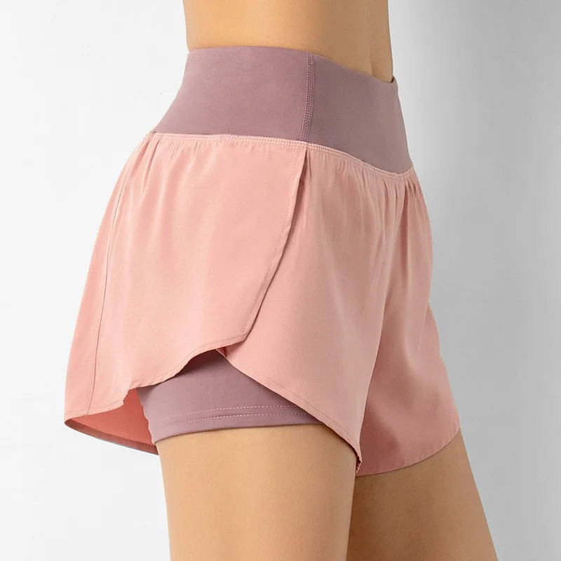 Women's Quick Dry Shorts: Summer, Double-Deck, Breathable Running Fitness Training Shorts / Rungear