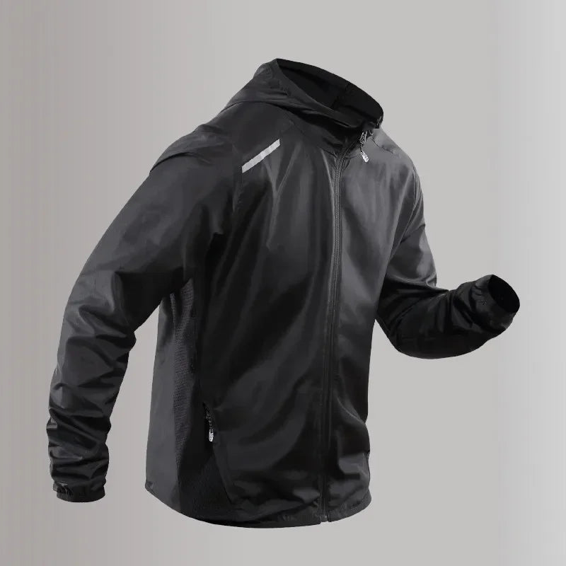 Running Reflective Apparel: 2025 Unisex, Hooded, Gradient Colour, Breathable Sports Jacket / Rungear